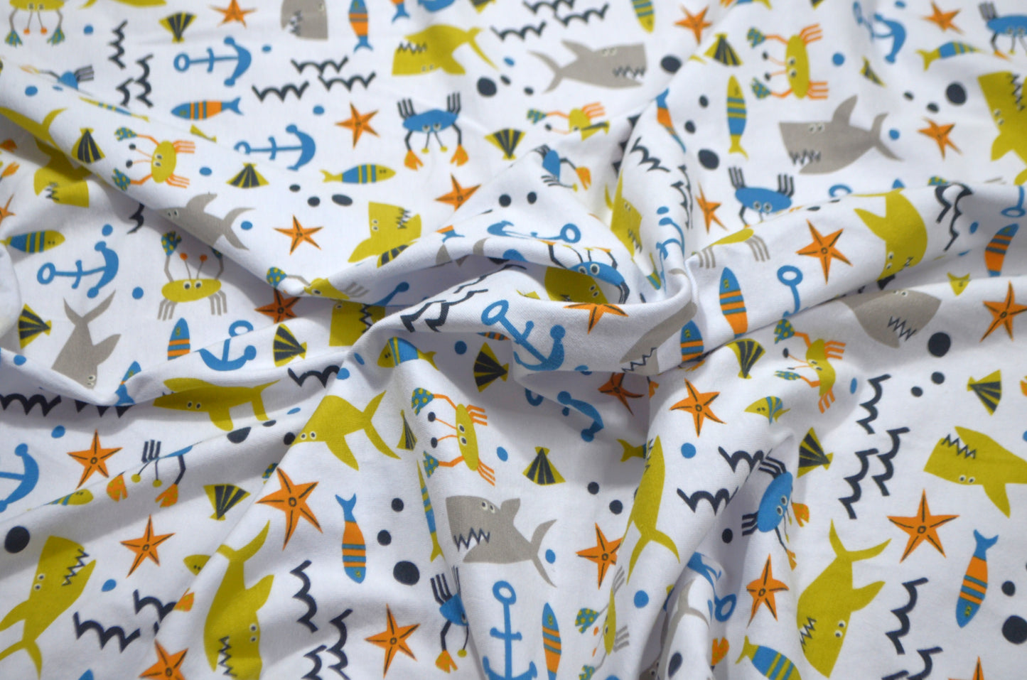 Cotton/Spandex Knit - Sea Life