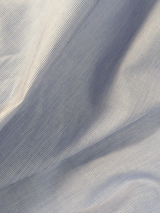 100% Cotton Blue/White Stripe Shirting