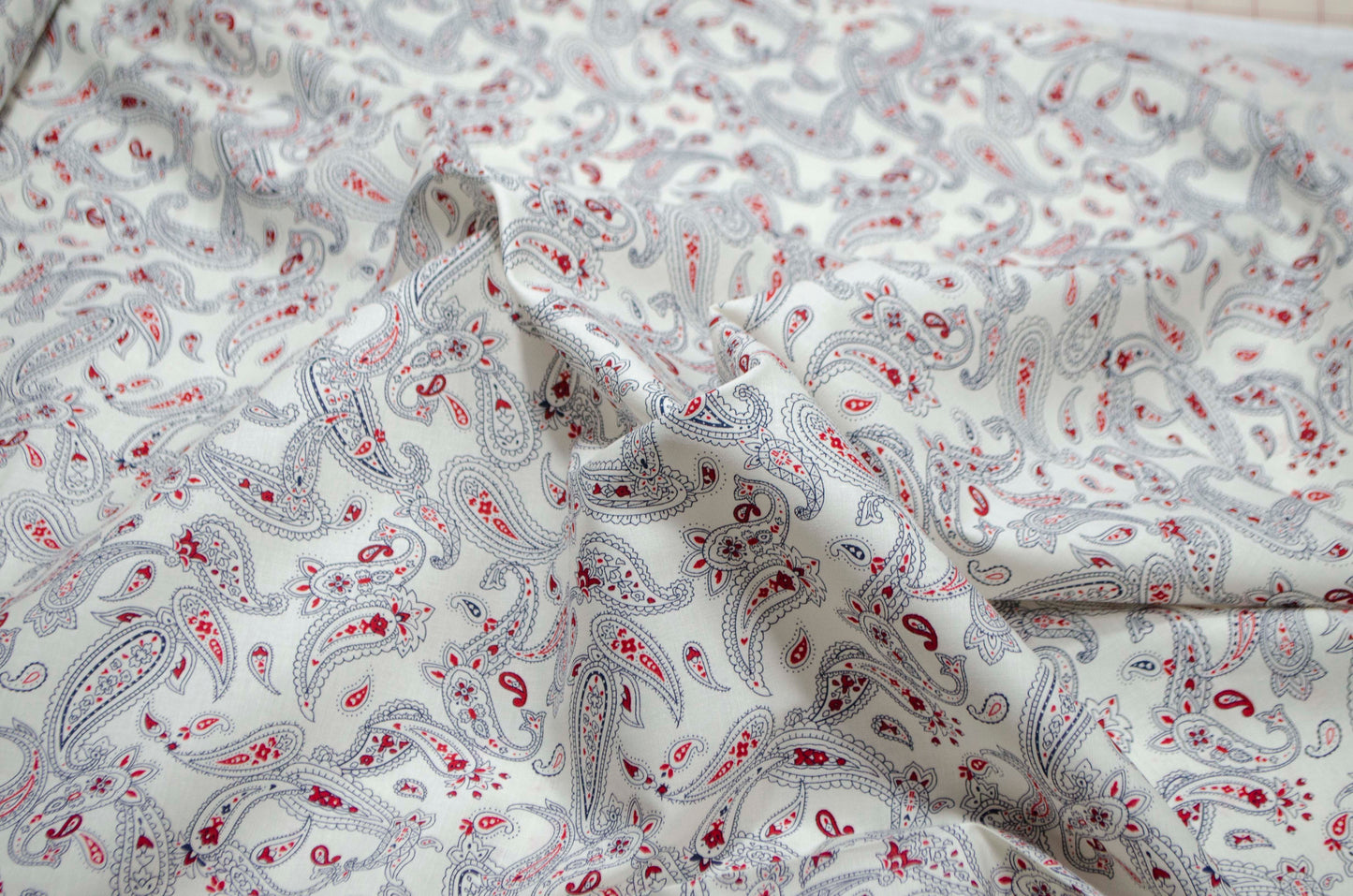 100% Cotton Red White and Blue Bandana Print