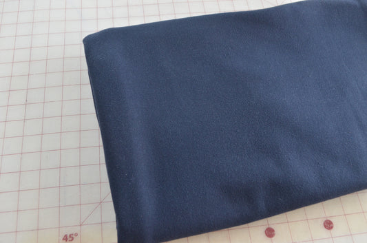 Cotton Blend Fleece in Dark Navy