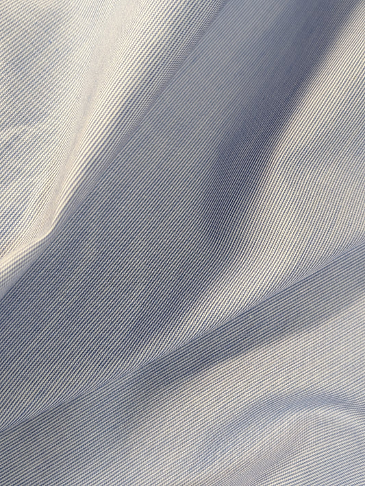 100% Cotton Blue/White Stripe Shirting