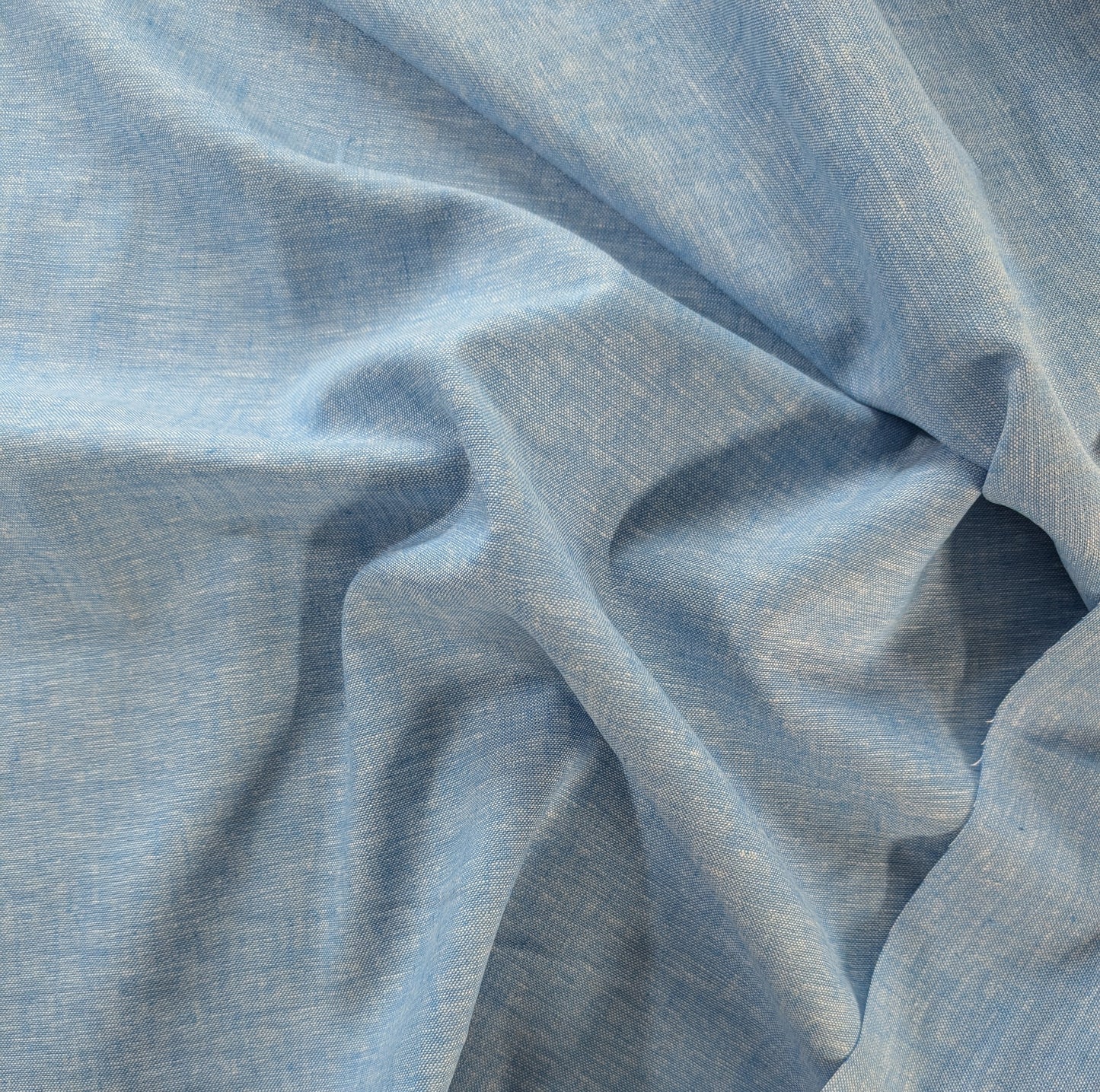 100% Cotton Sky Blue Chambray Shirting