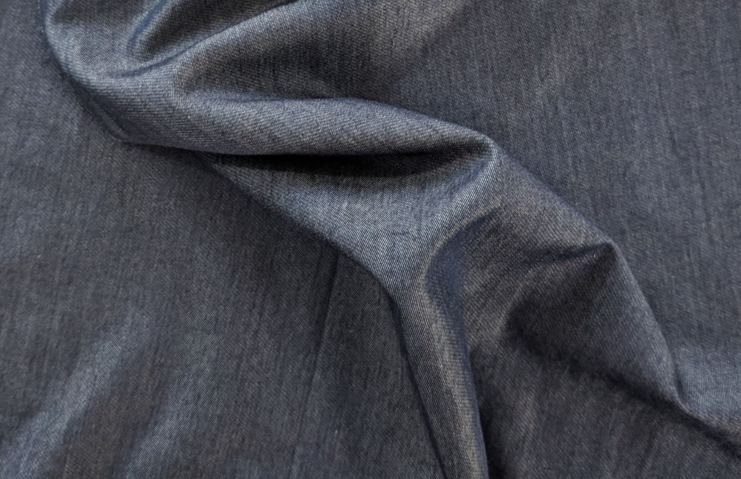 Cotton/Wool Blend Japanese Denim Shirting in Indigo