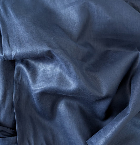 100% Irish Linen in Deep Navy