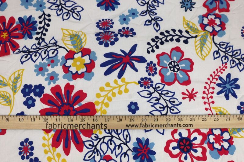 100% Italian Cotton Large Floral