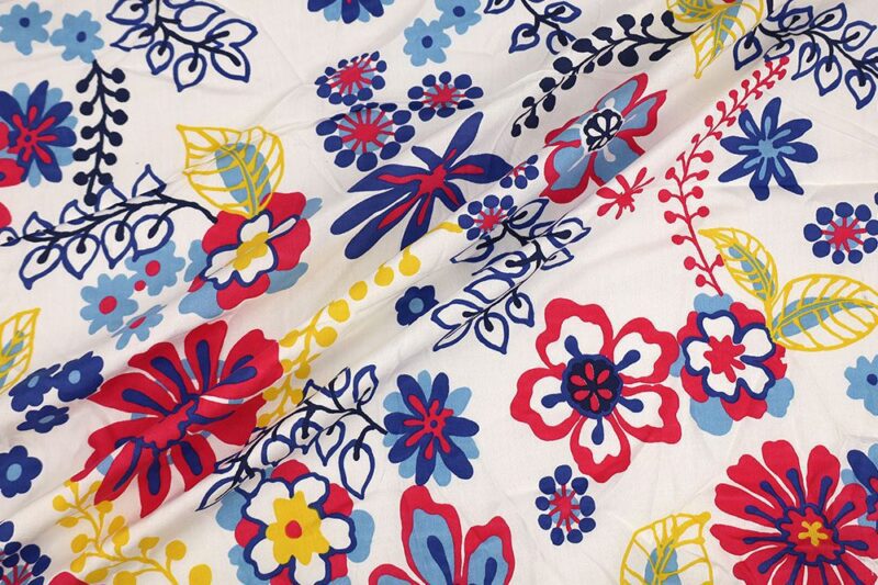 100% Italian Cotton Large Floral