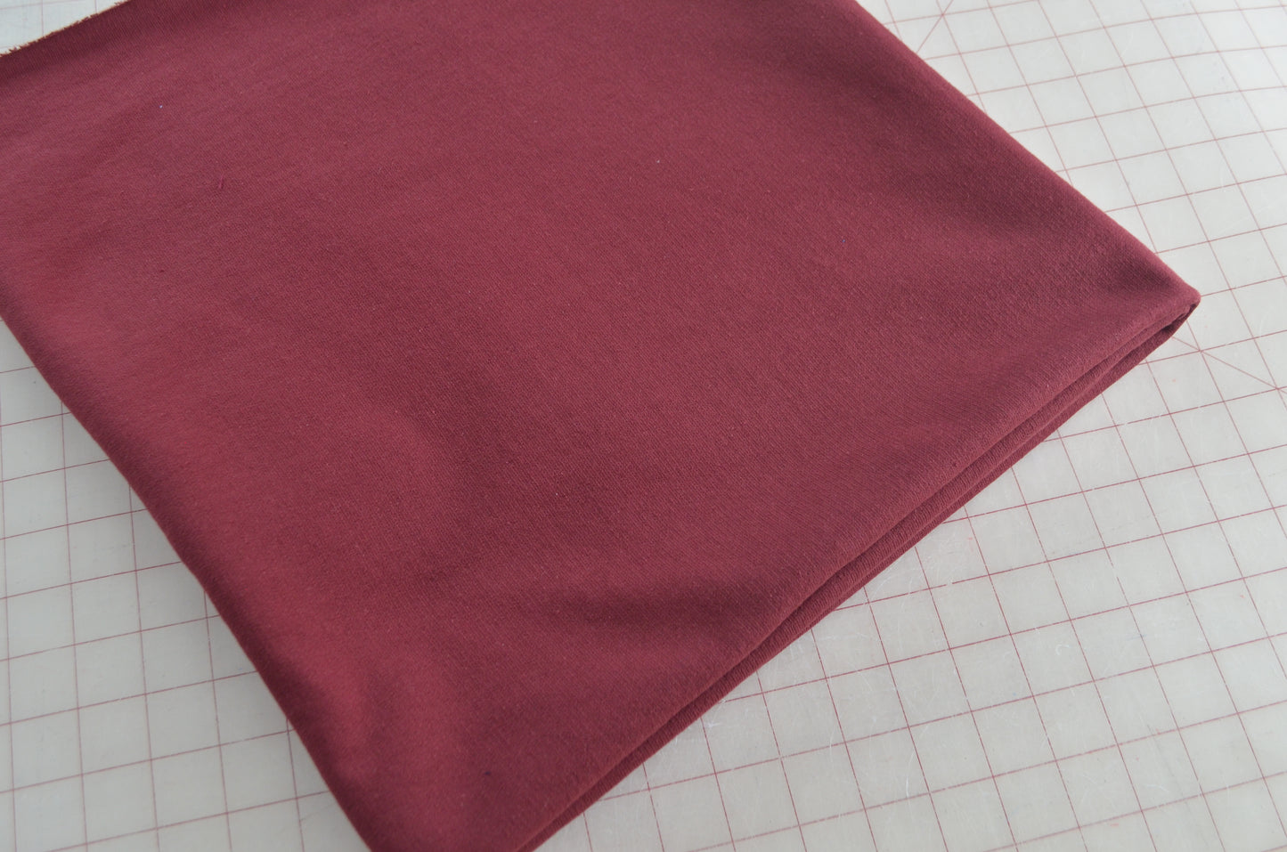 Cotton Blend Fleece in Burgundy