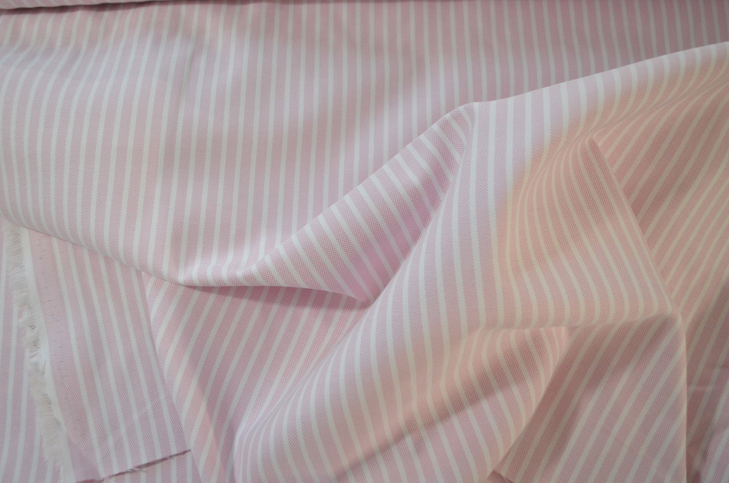 Pink/White Stripe Oxford Shirting